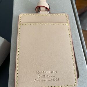 Louis Vuitton Cream Leather Card Holder